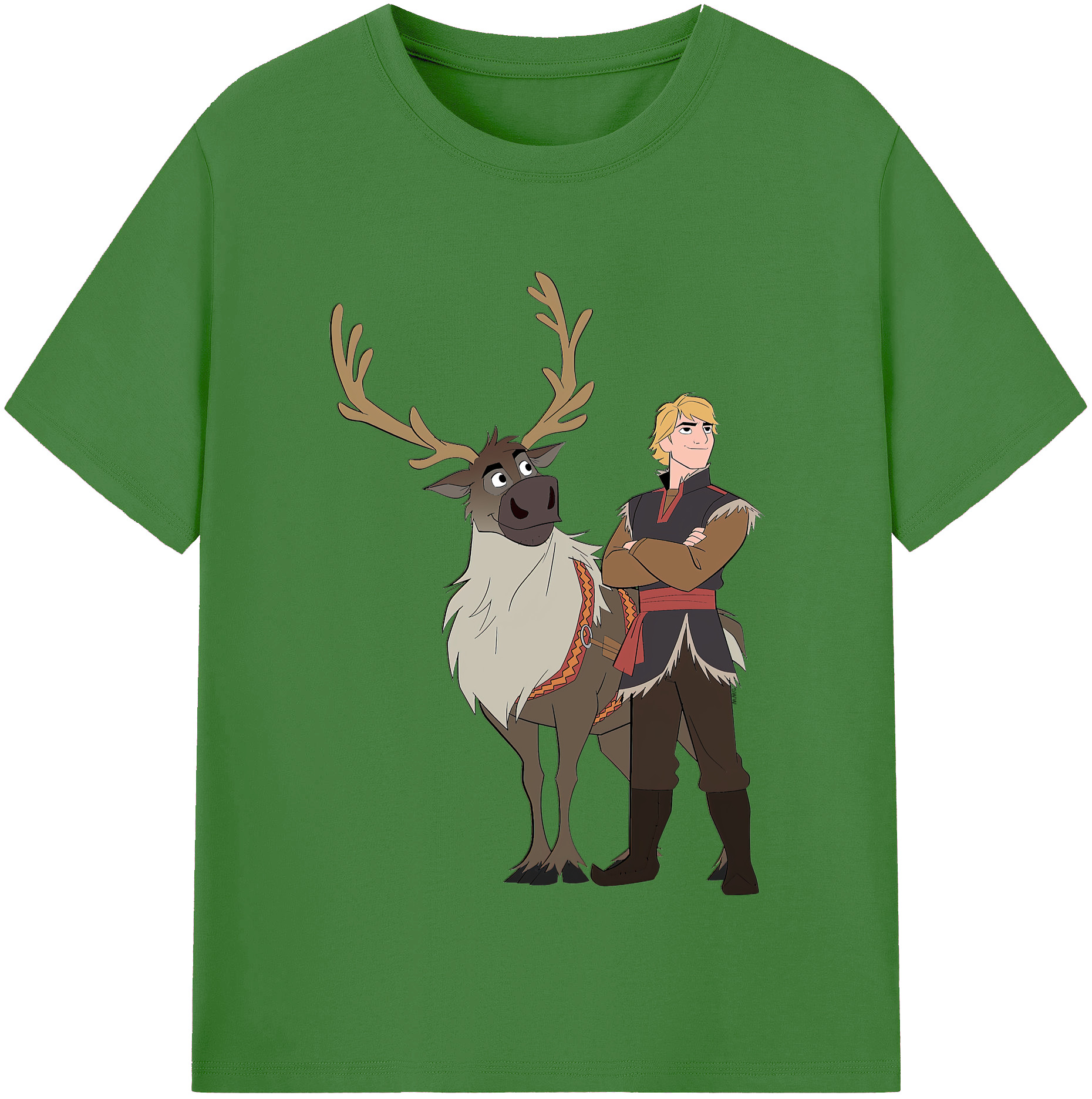（画像用） アナと雪の女王 アンナ エルサ Frozen Anna Elsa レディースカジュアルプリントTシャツ（綿100％）